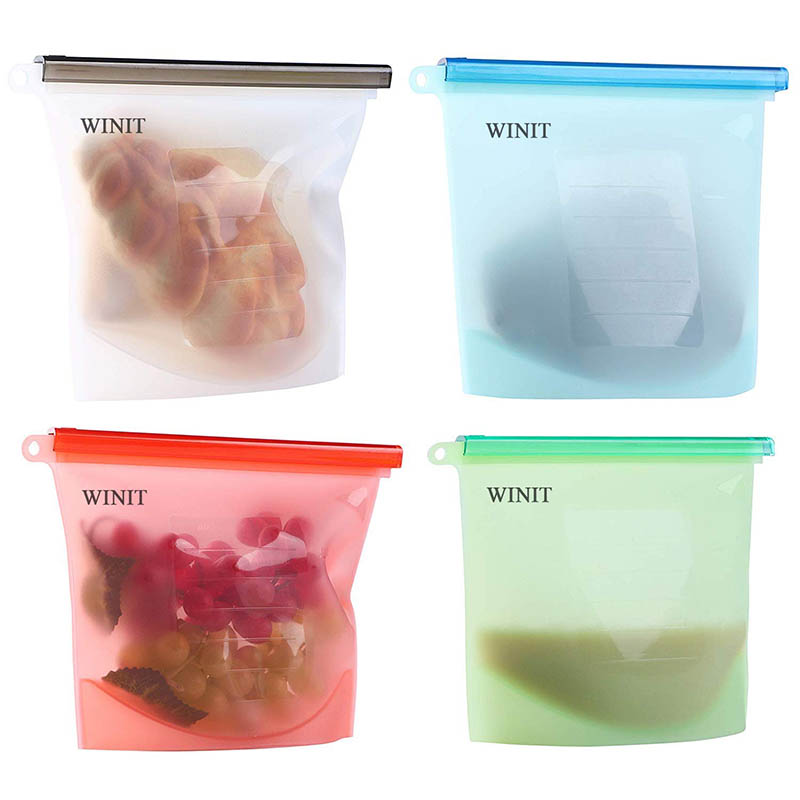 1500ML Reusable Silicone Food Storage Bags