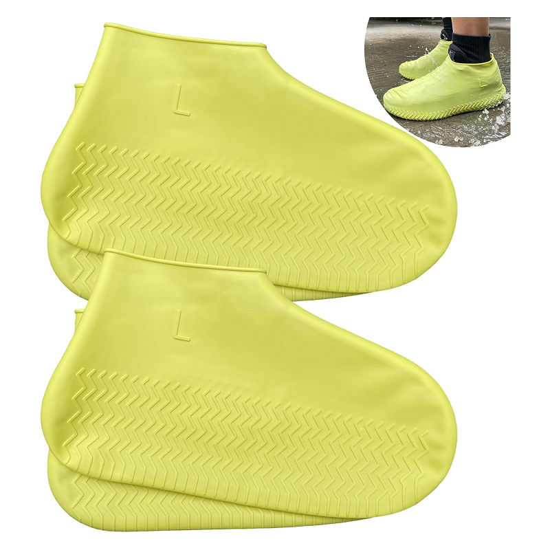 Waterproof Silicone Non Slip Shoe Covers (Yellow)