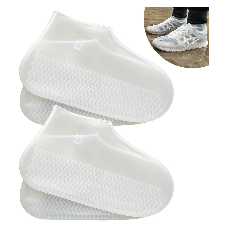 Waterproof Silicone Non Slip Shoe Covers (White)
