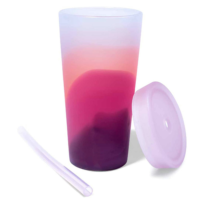 22 oz Silicone Tumbler Cups with Lids and Straws