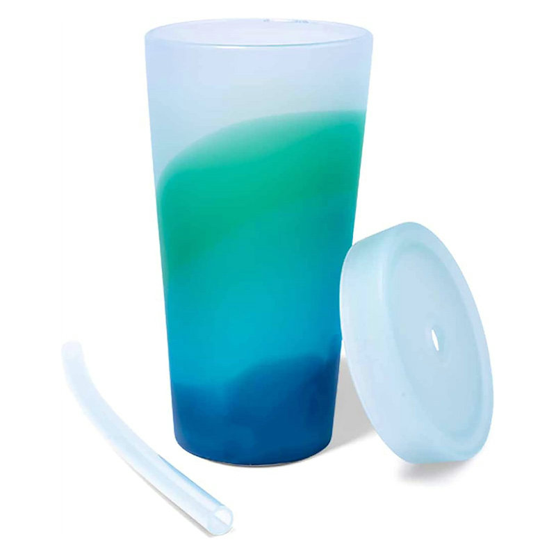 22 oz Silicone Tumbler Cups with Lids and Straws