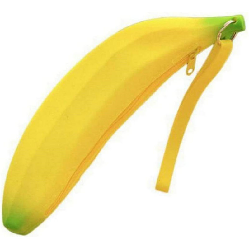 Silicone Banana Shape Purse Pen Bag Pencil Case