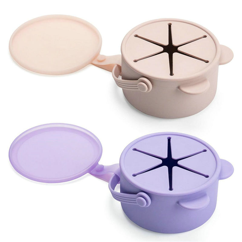 Silicone No Spill Snack Cups for Toddlers