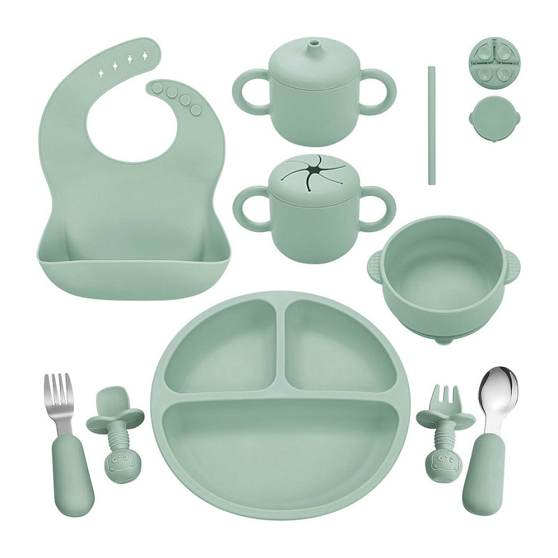 Food Grade Silicone Baby Feeding Set of 10 units