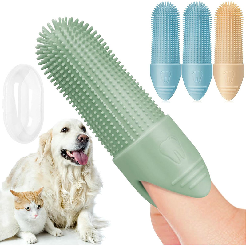 360° Cleaning Finger Toothbrush for Dogs